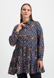 Блуза оверсайз с ярусами