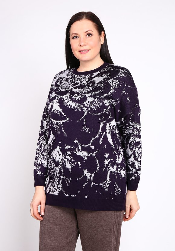 Туника свободного кроя с цветочным орнаментом шир.  580, рис. 5