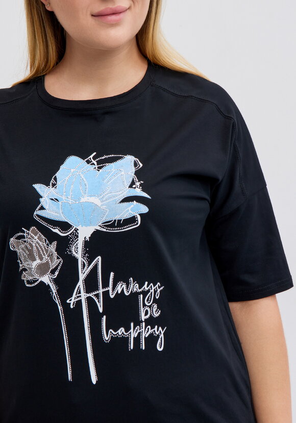 Футболка с флоральным принтом шир.  580, рис. 24