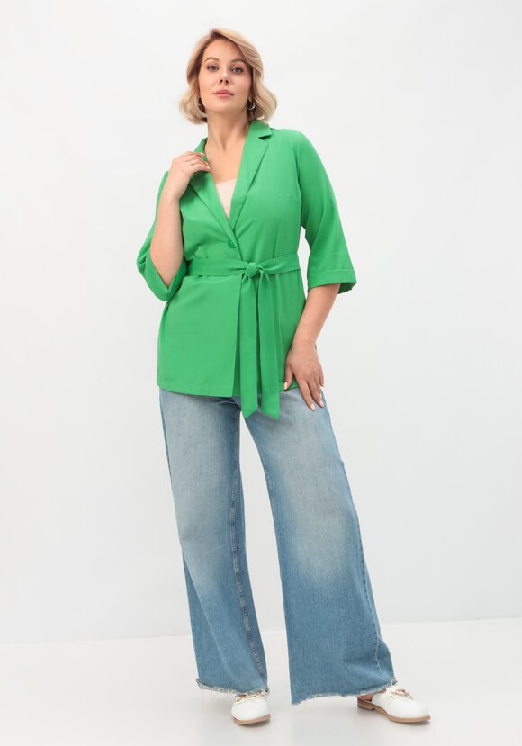 Пиджак с поясом из льна и хлопка шир.  580, рис. 27