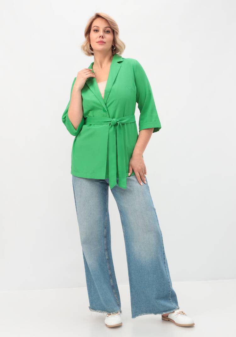 Пиджак с поясом из льна и хлопка шир.  750, рис. 27