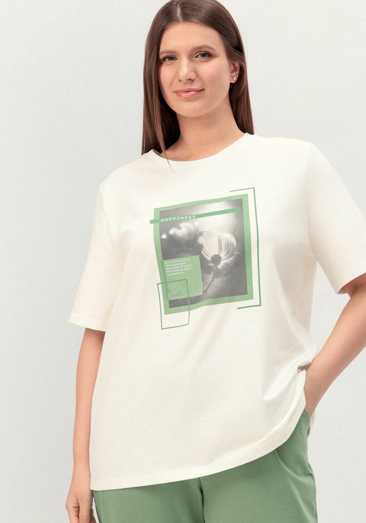 Комплект брючный с принтом на футболке шир.  750, рис. 35