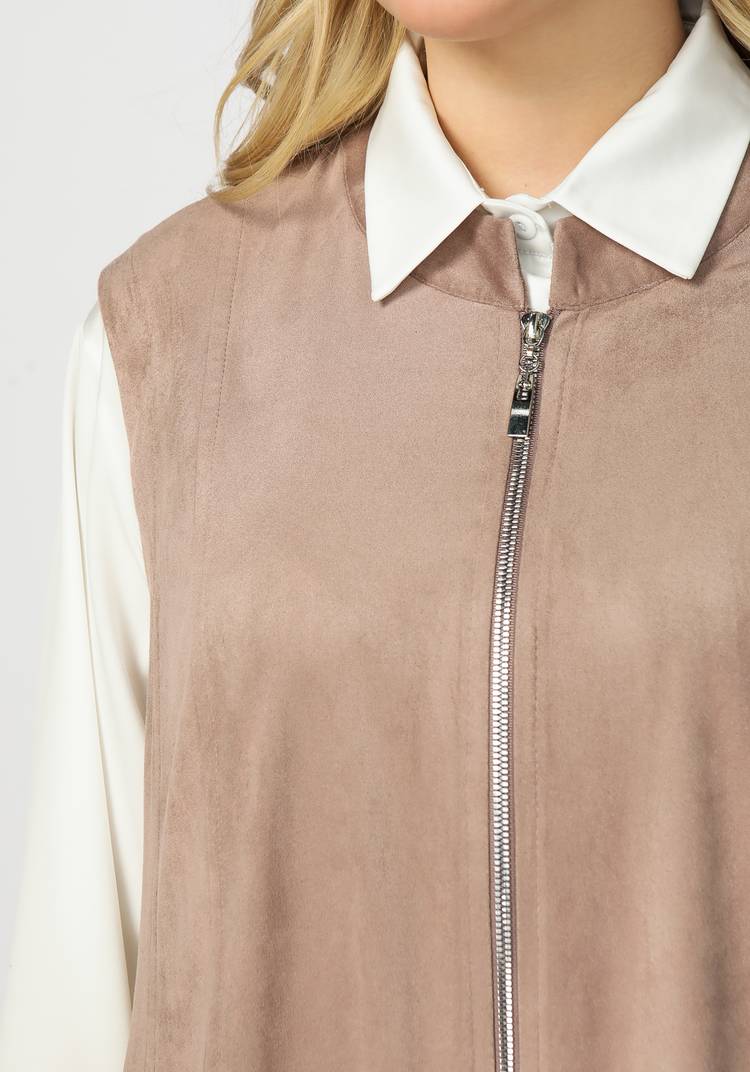 Жилет замшевый Бетти шир.  750, рис. 9