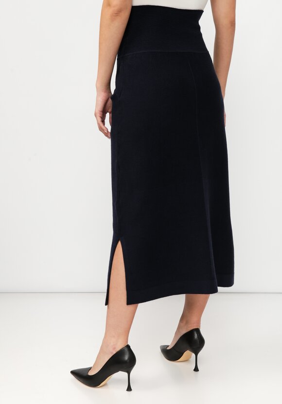 Юбка вязаная с высоким поясом шир.  580, рис. 3