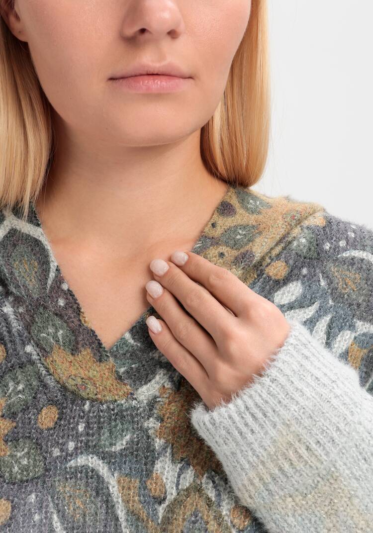 Джемпер Цветочное наслаждение шир.  750, рис. 5