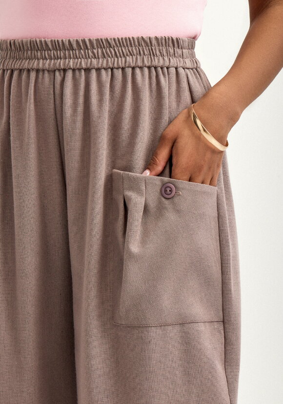 Брюки изо льна с карманами шир.  580, рис. 12