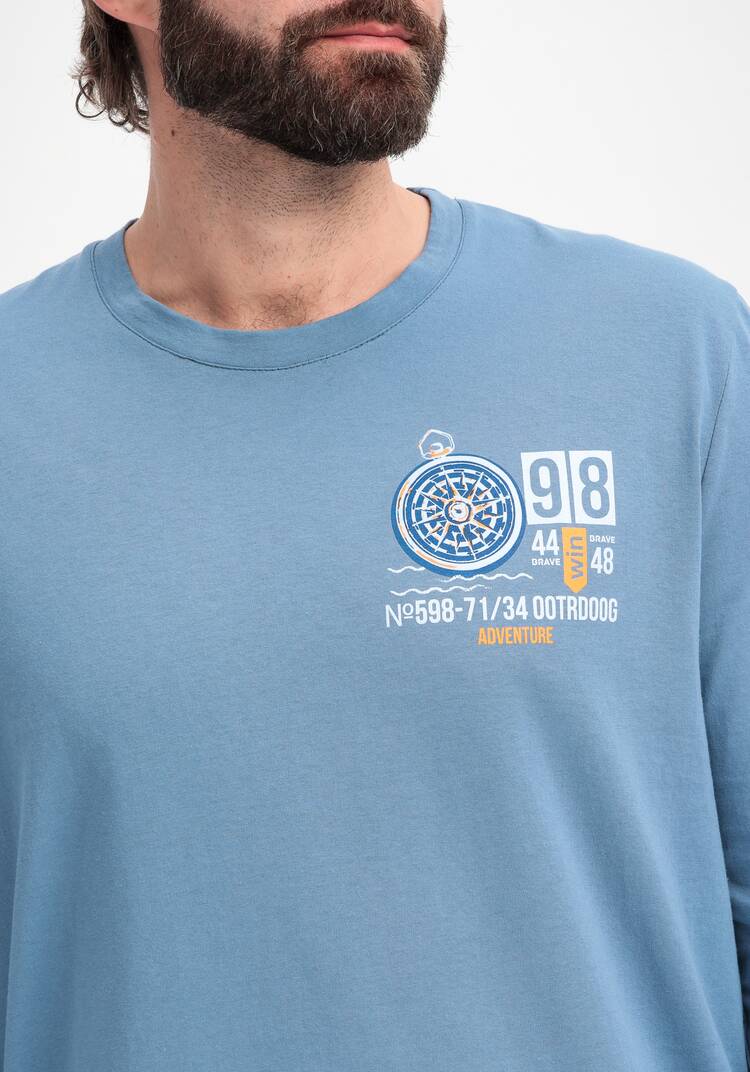 Костюм домашний с принтом на лонгсливе шир.  750, рис. 7