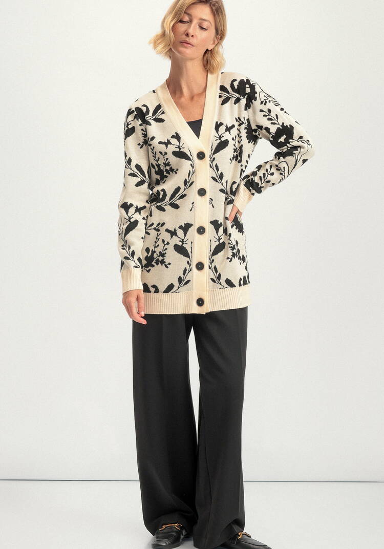 Кардиган с цветочным рисунком шир.  750, рис. 3