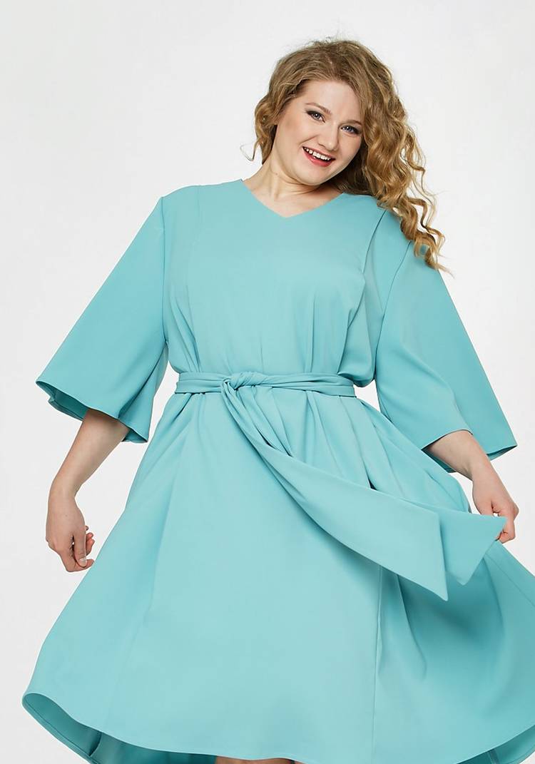 Платье с оригинальными рукавами и V вырезом шир.  750, рис. 5