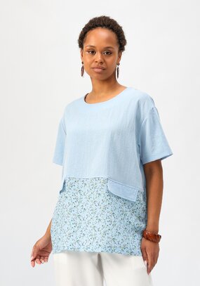 Блуза свободного кроя с дизайнерским кроем