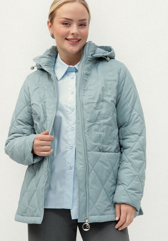 Куртка стеганая фактурная с капюшоном шир.  580, рис. 9