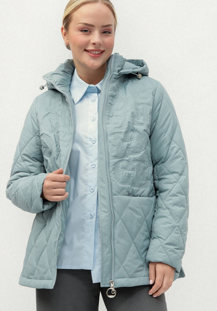 Куртка стеганая фактурная с капюшоном шир.  750, рис. 9