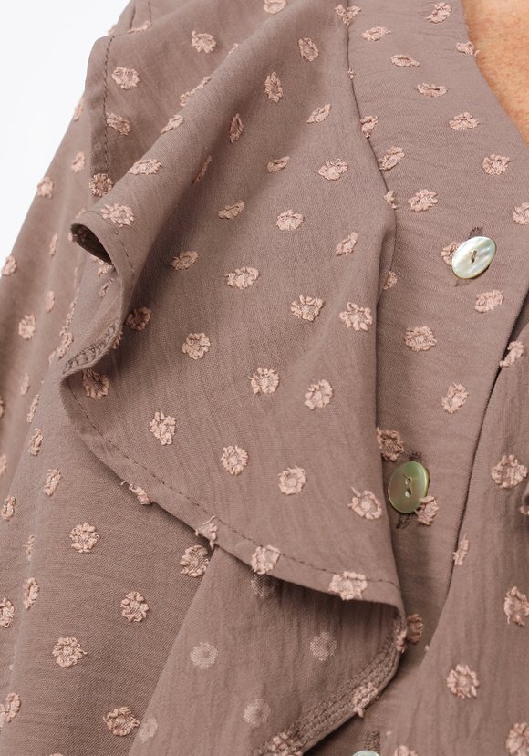 Блуза из фактурной ткани с жабо шир.  580, рис. 3