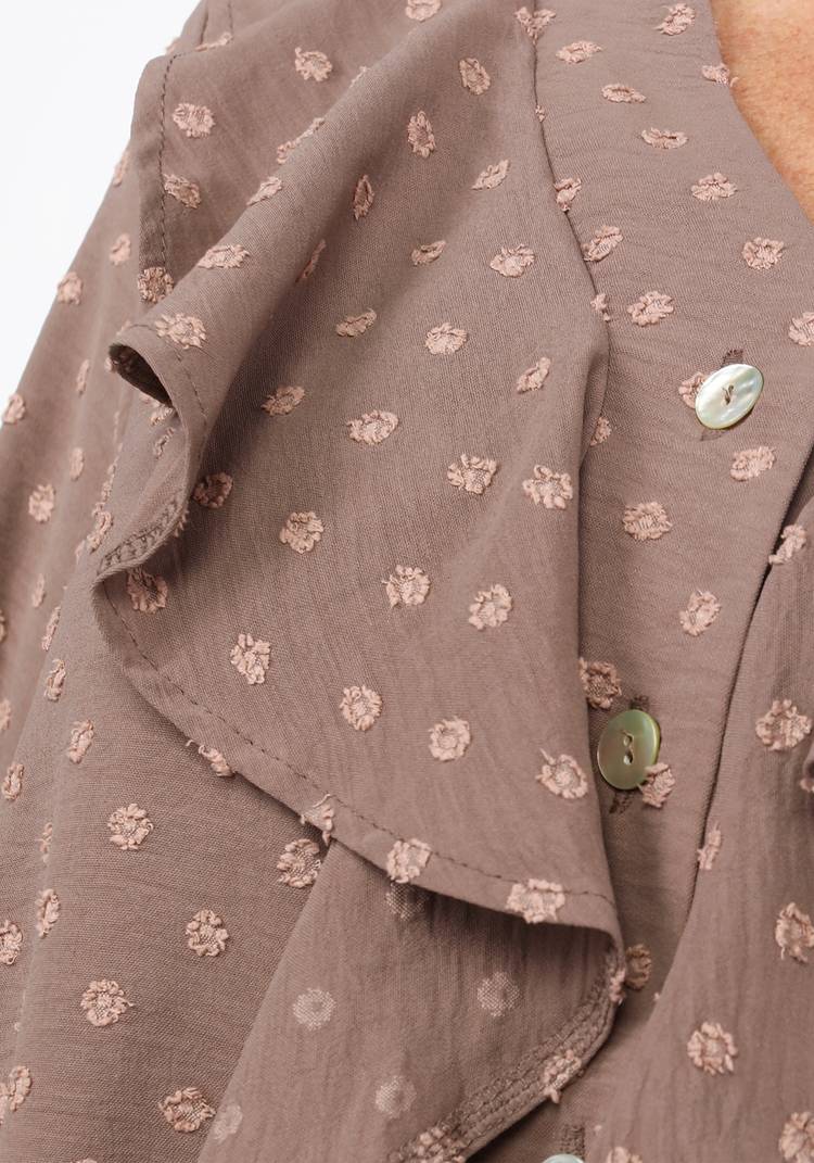 Блуза из фактурной ткани с жабо шир.  750, рис. 3