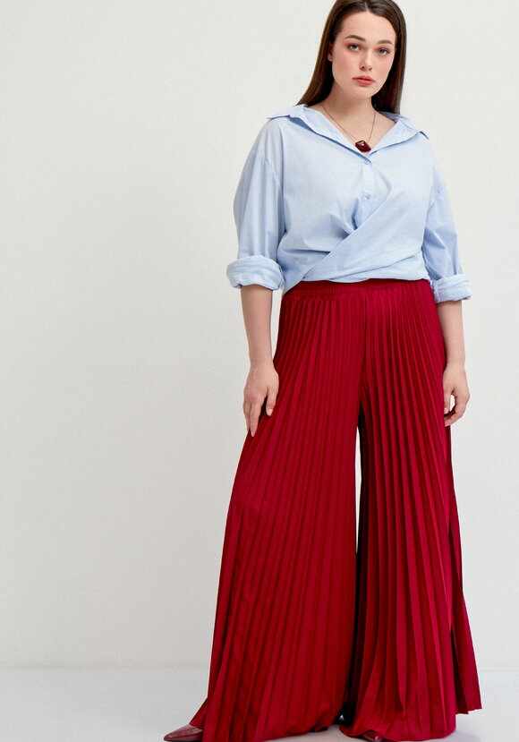 Брюки гофре с декоративным поясом шир.  580, рис. 22