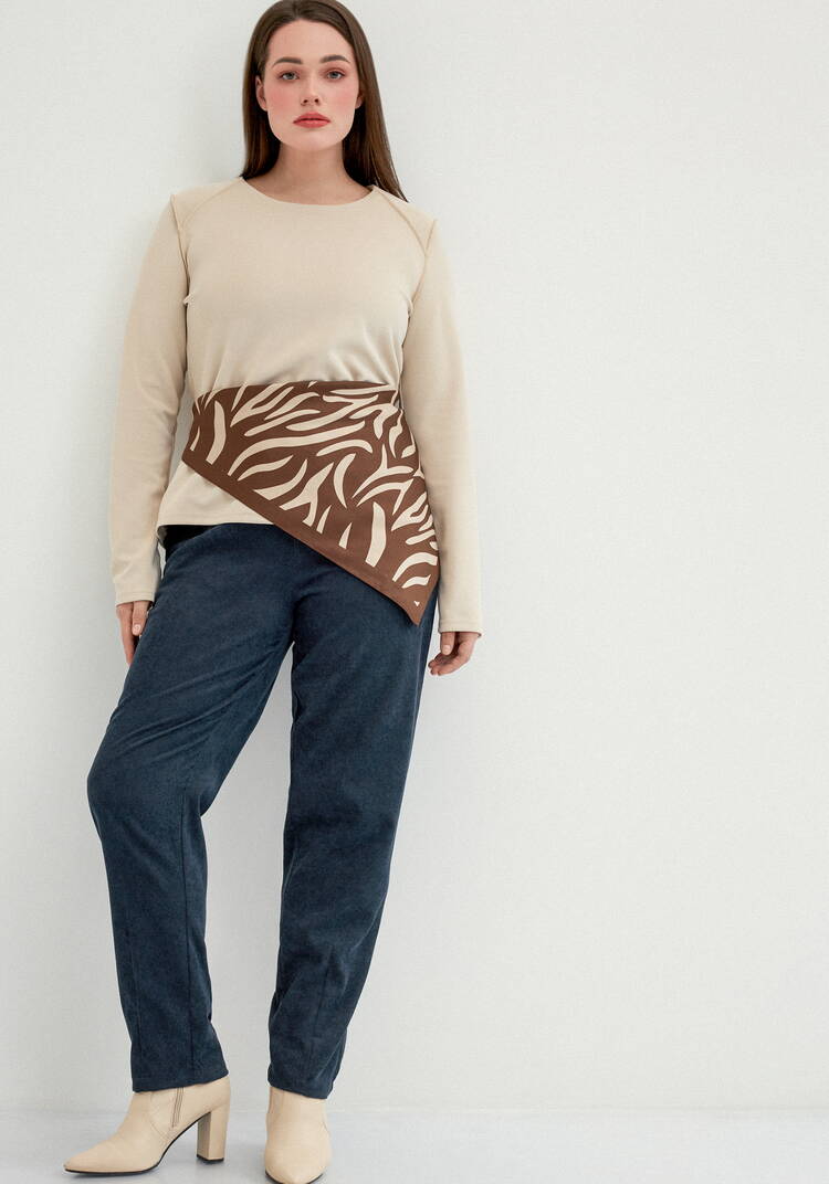 Брюки из микровельвета с комфортным поясом шир.  750, рис. 9