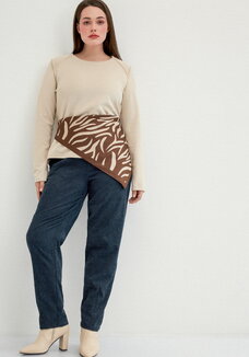 Брюки из микровельвета с комфортным поясом