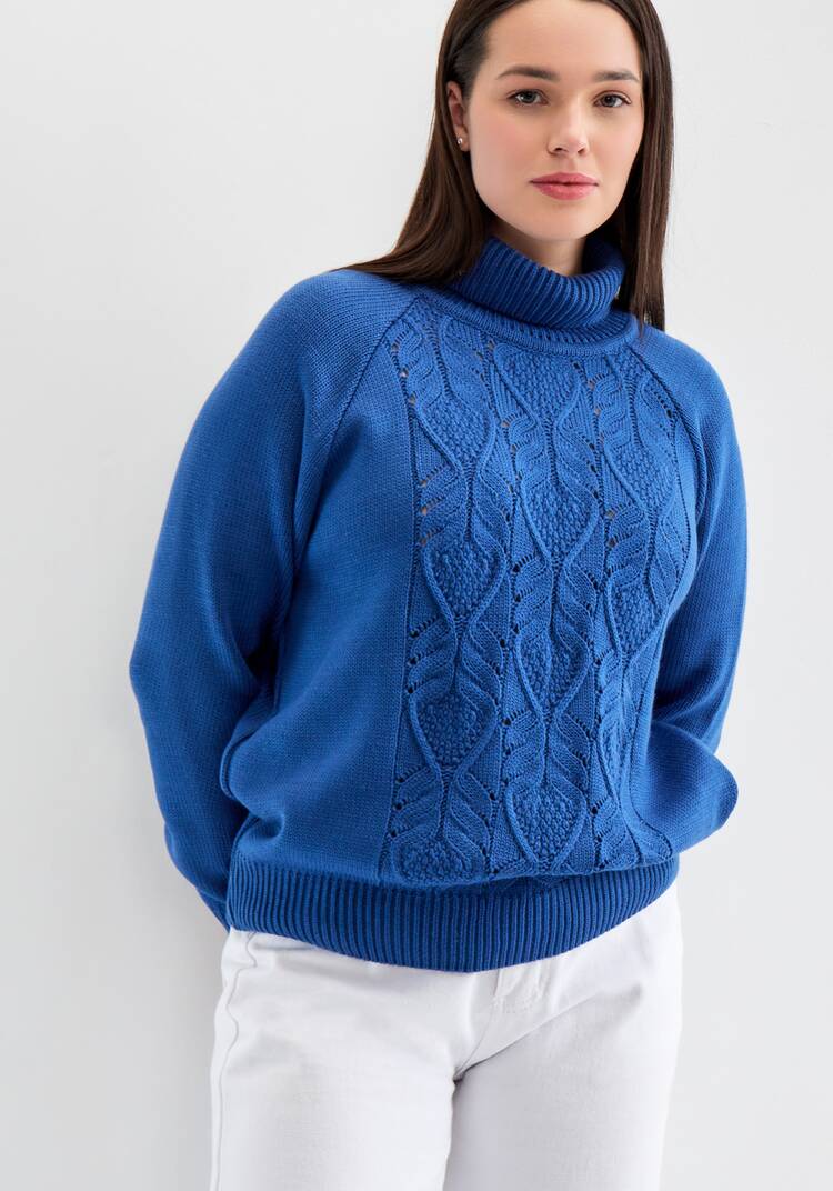 Свитер с ажурным рисунком шир.  750, рис. 13