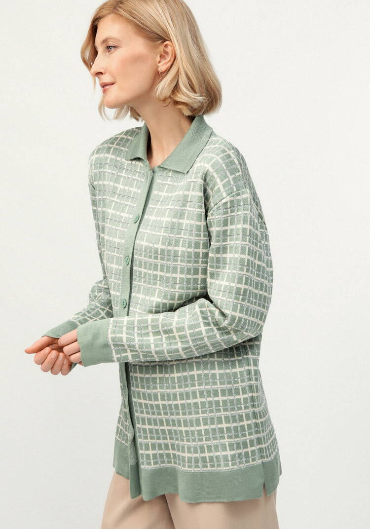 Рубашка-джемпер с отложным воротником клетка шир.  750, рис. 27