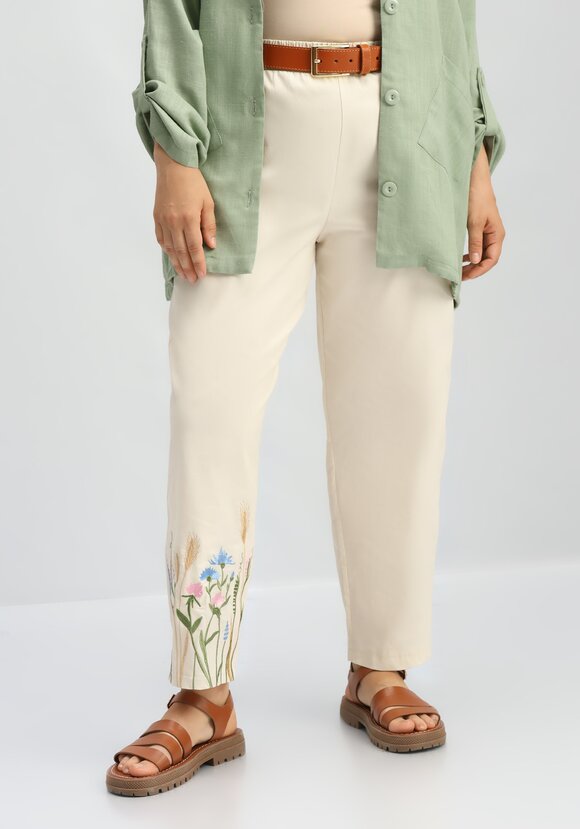 Брюки с вышивкой по низу шир.  580, рис. 19