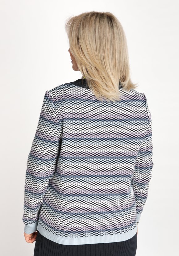 Джемпер свободный в полоску шир.  580, рис. 2