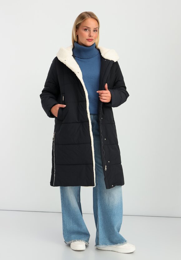 Пальто с капюшоном из меха шир.  580, рис. 10