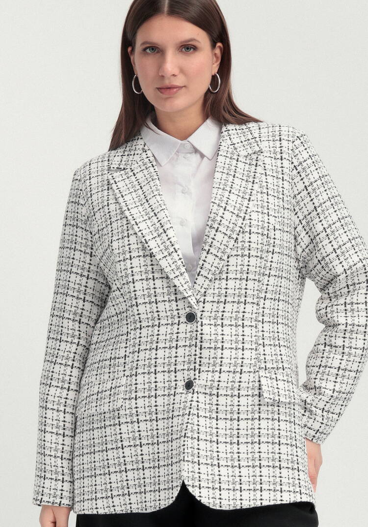 Жакет из твида однобортный шир.  750, рис. 11