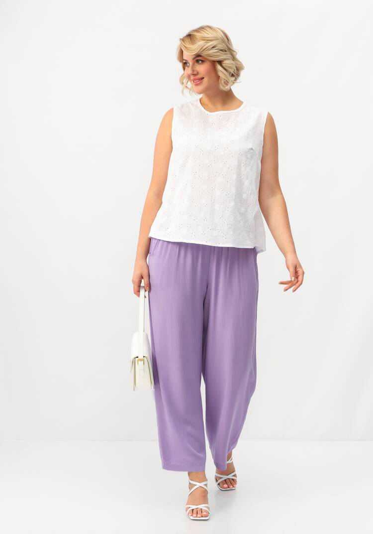 Брюки свободные на резинке по талии шир.  750, рис. 14