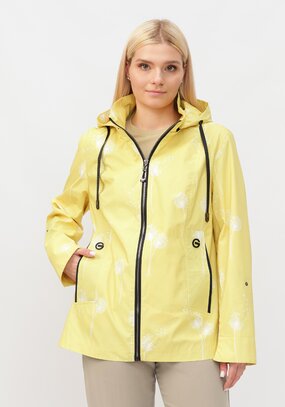 Ветровка с капюшоном на молнии и принтом