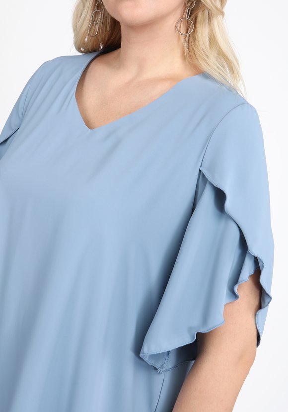 Блуза с необычным рукавом шир.  580, рис. 4