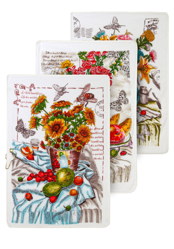 Набор кухонных полотенец Цветы шир.  580, рис. 2
