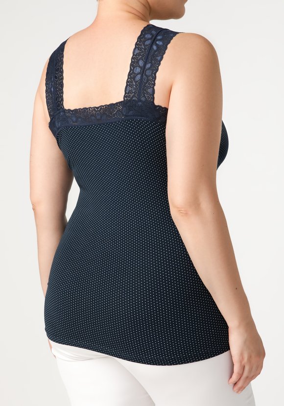 Майка из хлопка с кружевом Аэлита шир.  580, рис. 15