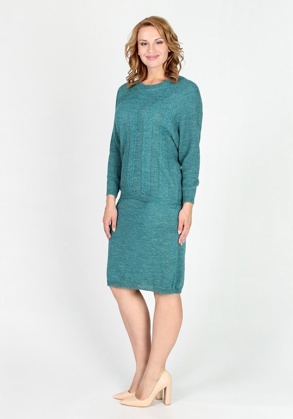 Юбка трикотажная прямого кроя на резинке шир.  580, рис. 14