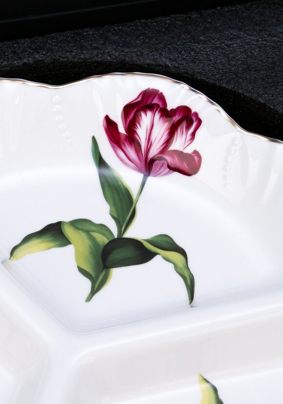 Менажница фарфоровая Розовый тюльпан шир.  580, рис. 5