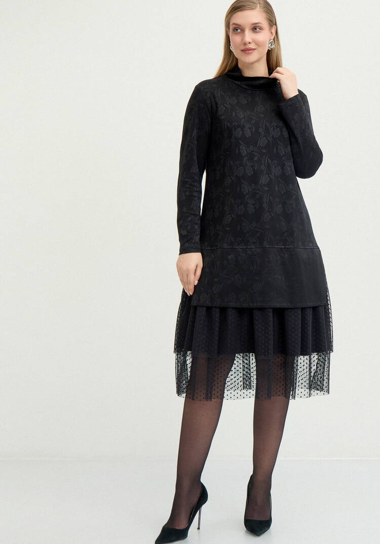 Платье с ярусами из сeтки шир.  750, рис. 14