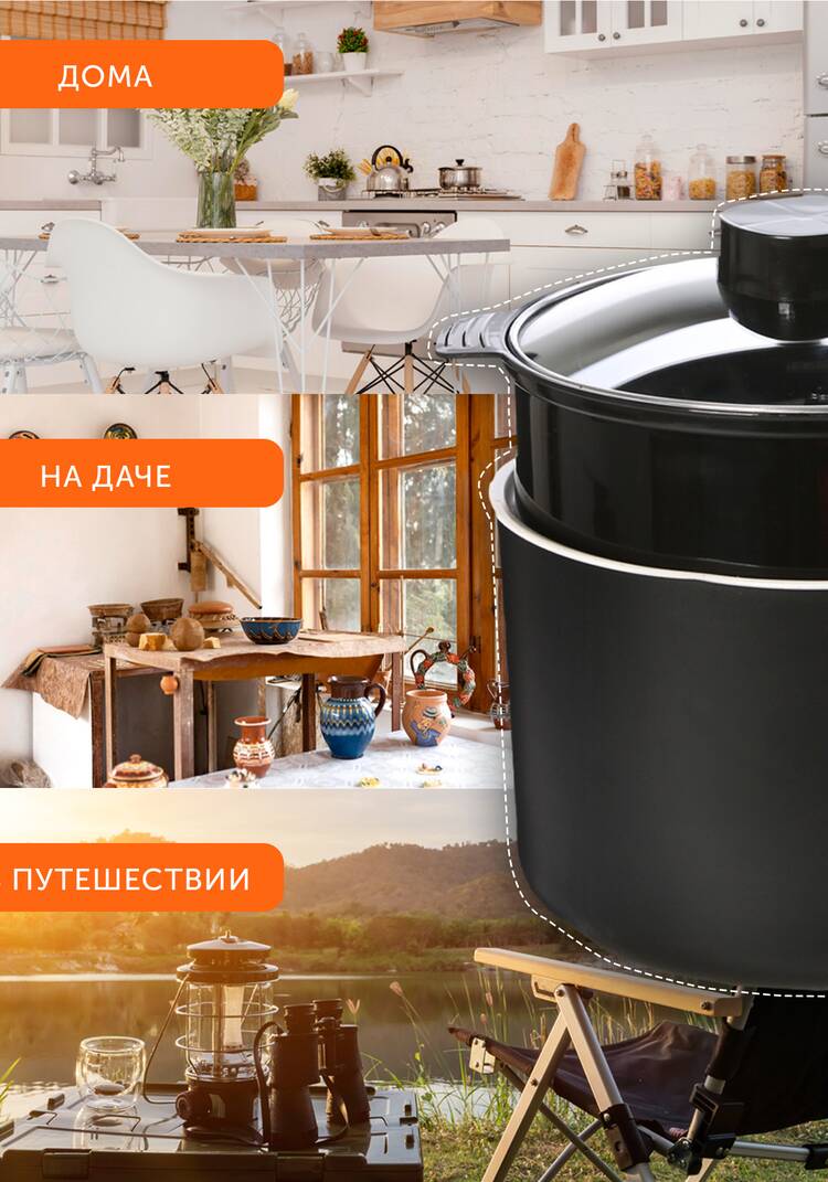 Электрокастрюля 4 в 1 шир.  750, рис. 4