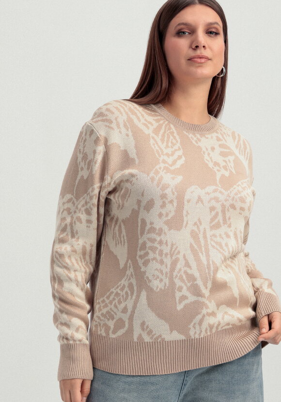 Джемпер с абстрактным цветочным принтом шир.  580, рис. 7