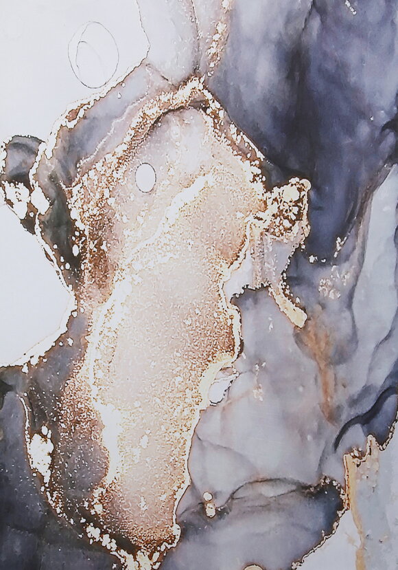 Штора для ванной Мраморный стиль шир.  580, рис. 2