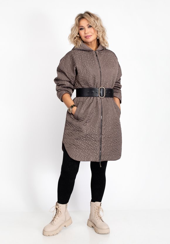 Пальто стеганое с застежкой-молнией шир.  580, рис. 7