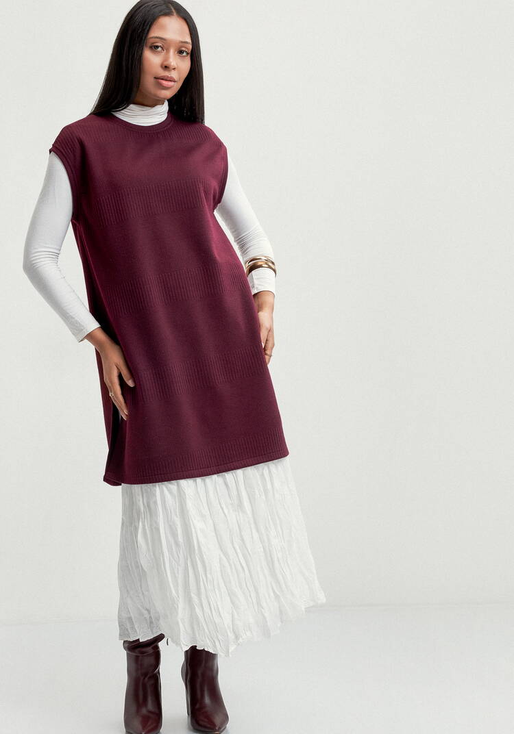 Жилет из трикотажа с фактурным рисунком шир.  750, рис. 8