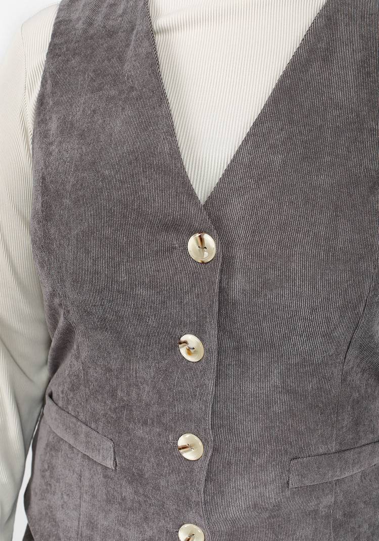 Жилет из вельвета шир.  750, рис. 4