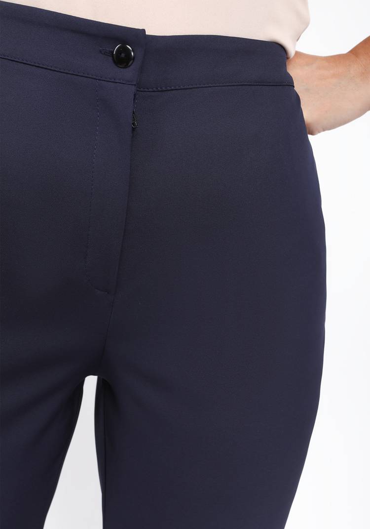 Брюки однотонные зауженные к низу шир.  750, рис. 3