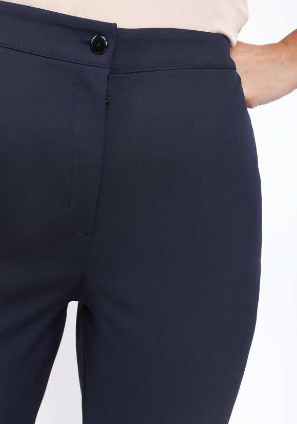 Брюки однотонные зауженные к низу шир.  580, рис. 3