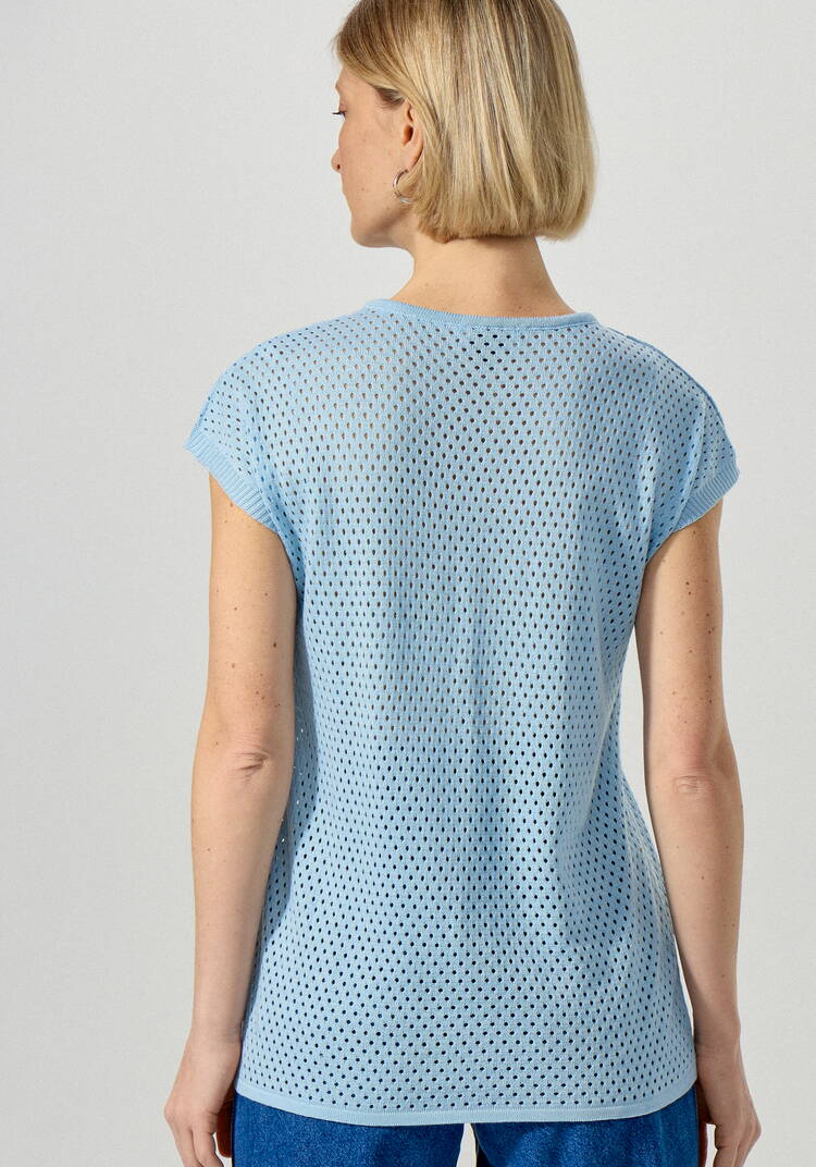 Футболка ажурная с графичным рисунком шир.  750, рис. 17