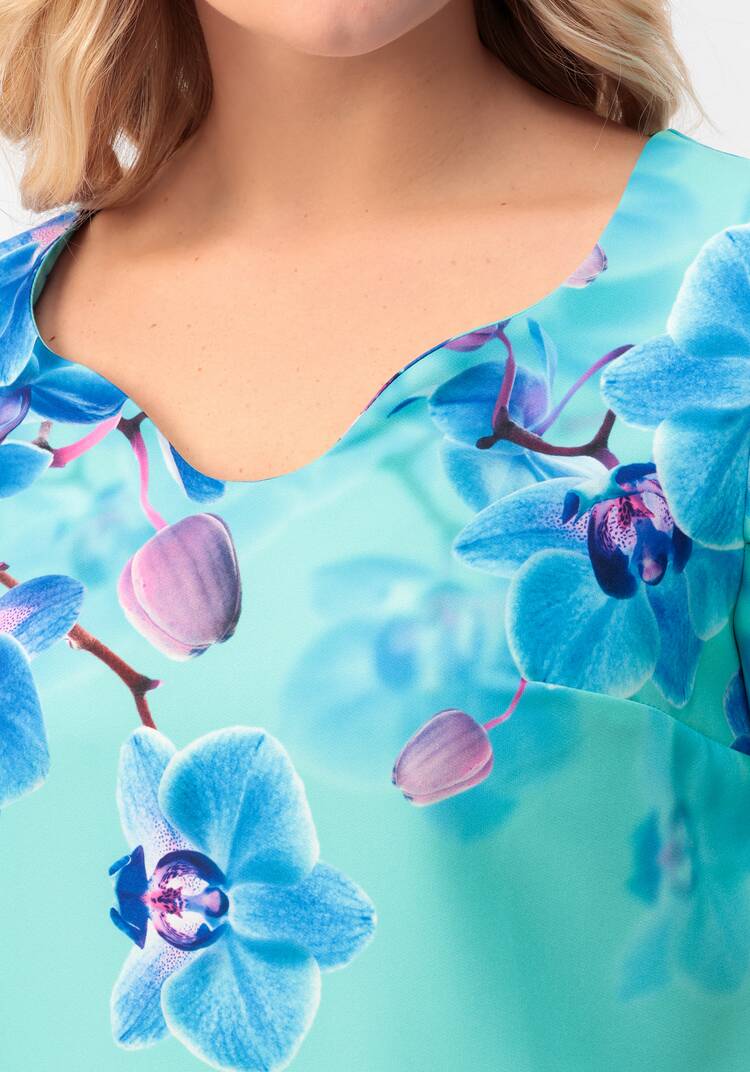 Платье полуприлегающего силуэта с  принтом шир.  750, рис. 5