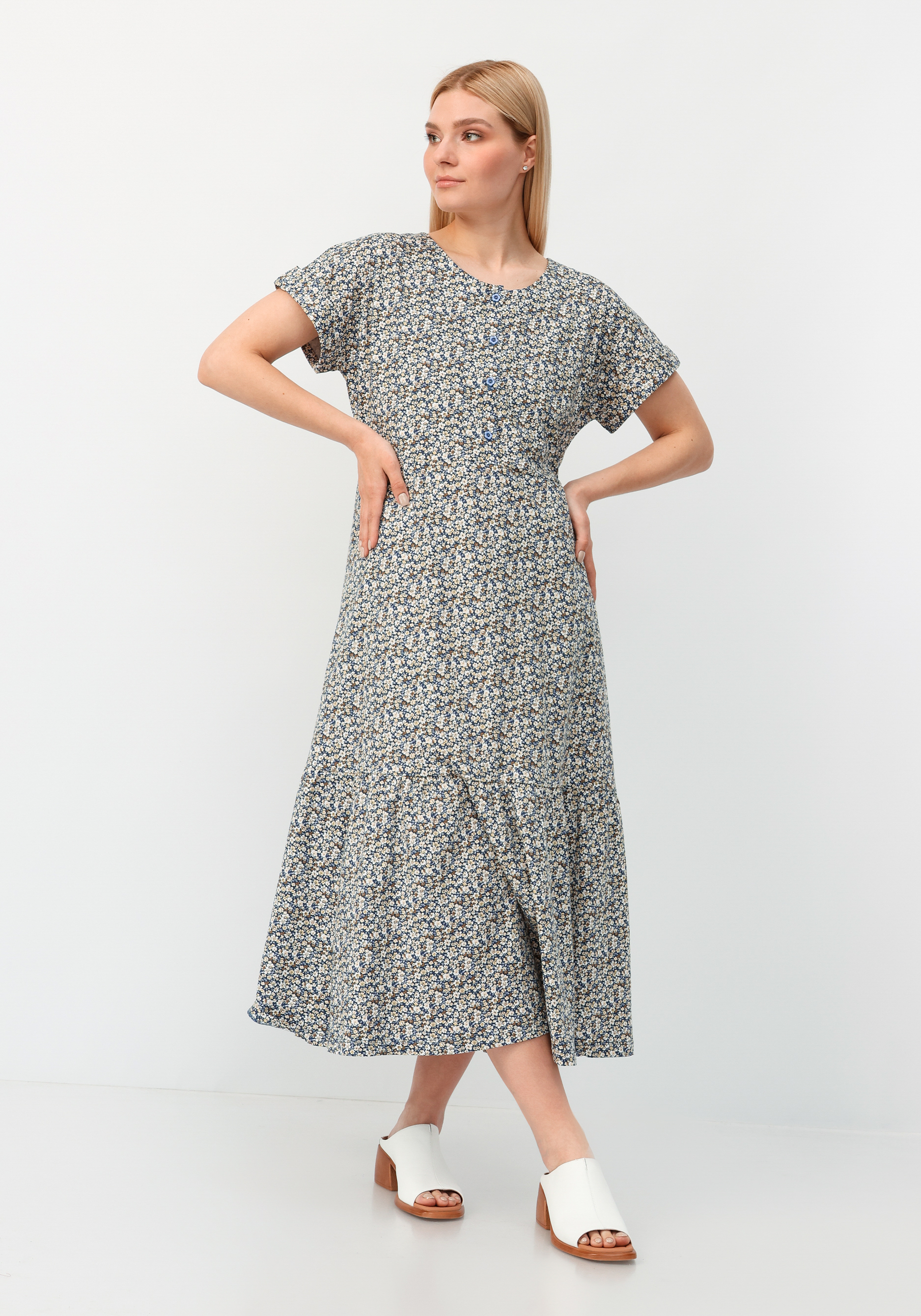 Платье "Калли" Алтекс, размер 52, цвет синий