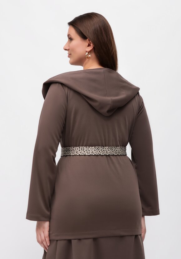 Кардиган с леопардовым капюшоном шир.  580, рис. 9