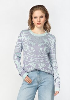 Джемпер женский с жаккардовым рисунком