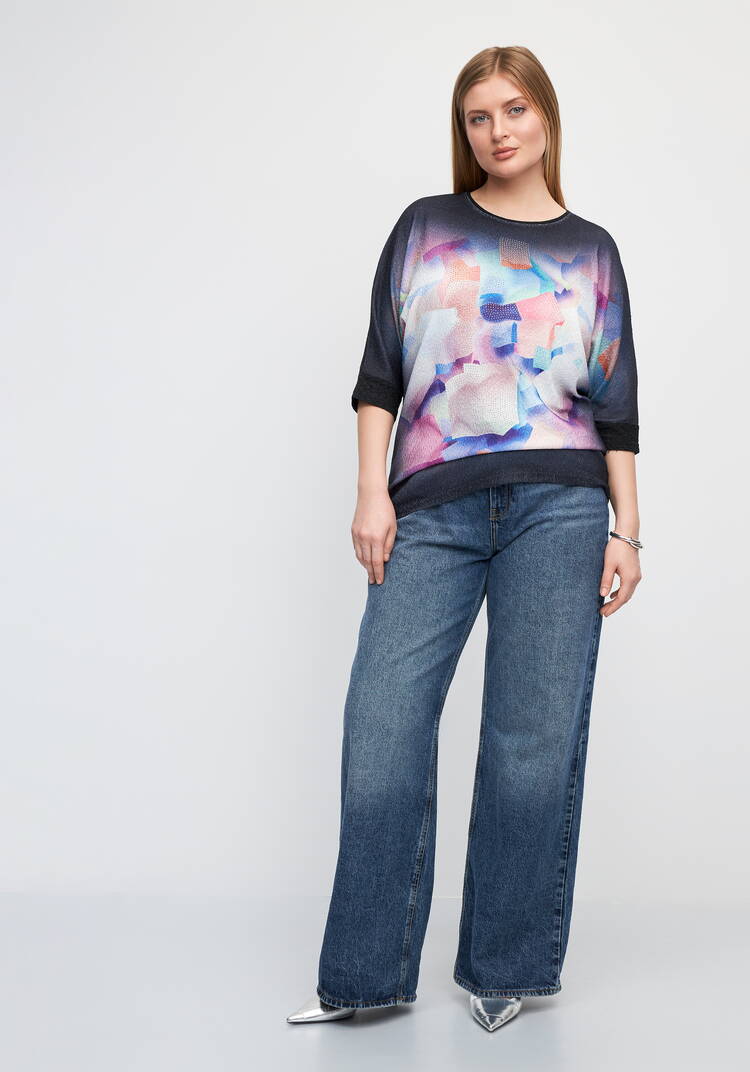 Блуза со стразами Амилия шир.  750, рис. 12