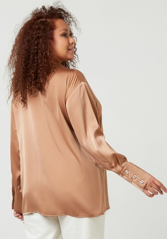 Блуза на пуговицах с широким манжетом шир.  580, рис. 3